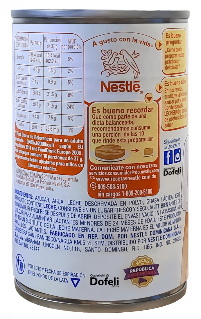 Dominican condensed milk used in traditional desserts and recipes.